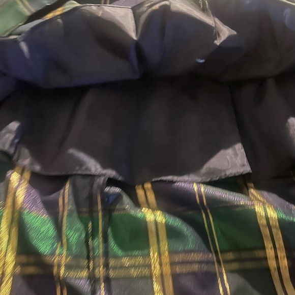 Bonnie Jean Girls (12) Navy Plaid Hi-Low Party Dress with Matching Doll Dress - Picture 8 of 15